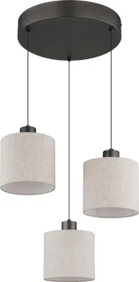 Productafbeelding van Gunmetal hanglamp Thea 3-lichts rond