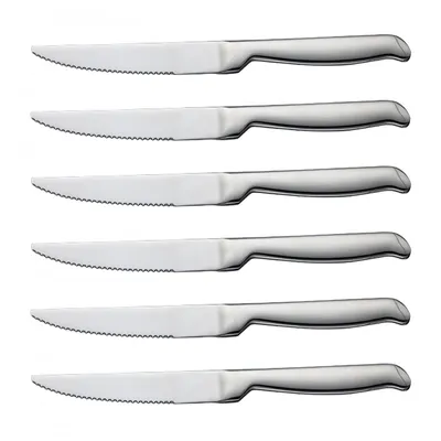 Steakmesser Set 6-teilig, gezackte Klinge, spülmaschinengeeignet