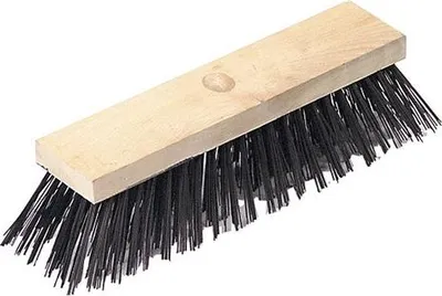 Produktbild von Stahldrahtbesen, 6 x 20 Reihen, 300 mm,  Flachholz, mit Stielloch