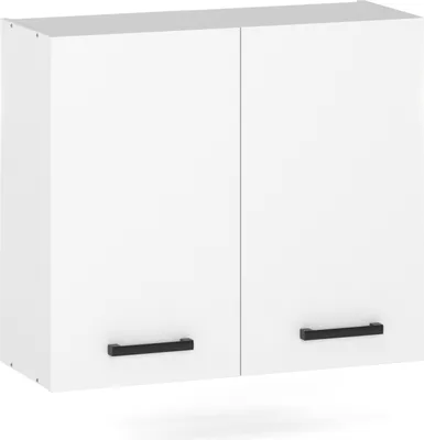 Produktbild von ULWEHOME | Hängeschrank 80 cm Weiß matt, Küchenoberschrank mit 2 Türen, Wandschrank Küche, Küchenschrank wandhängend