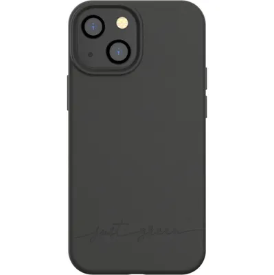 A black iPhone 13 Mini case is shown from the back on a white background.