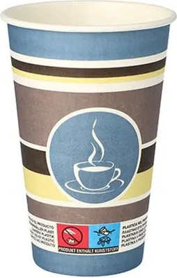 Produktbild von 50 Trinkbecher. Pappe "To Go" 0.3 l Ø 8 cm · 11.7 cm