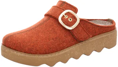 Produktbild von Rohde Damen Pantoffel Softfilz Hausschuh mit Plateau und Schnalle Foggia-D 6117, Größe:38 EU, Farbe:Braun