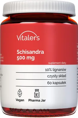 Immagine prodotto di Vitaler's Schisandra 500 mg – 60 capsule, vegano, 2 mesi Integratore alimentare senza conservanti, composizione pura