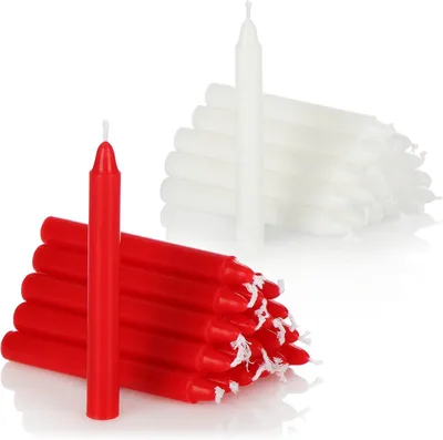 Produktbild von 40 Wachskerzen für Adventskränze, Weihnachtskerzen, Kerzen für den Weihnachtsbaum