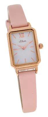 Produktbild von s.Oliver Damen Analog Quarz Uhr mit Leder Armband SO-3820-LQ