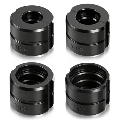 Produktbild von 4 tlg. TH-Kontur Pressbacke TH16 20 26 32mm Pressbackeneinsatz Crimpzange Wechselbacke für Presszange Kupferrohr Rohrpresszange Handpresszange Schwarz