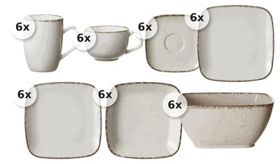 Produktbild von Kaffee- und Tafelservice 42 tlg. Casa creme