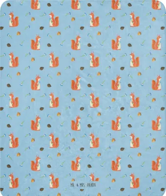 Produktbild von Mr. & Mrs. Panda Couchdecke Eichhörnchen Blume 130 x 155 cm - Blau - Geschenk, Sherpa Decke, Eichhorn, Tagesdecke, Lachen, Kuscheldecke, Spaß, Heimdecke, glücklich Spruch