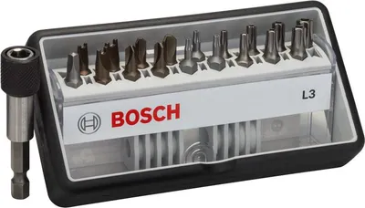 Produktbild von Schrauberbit-Set Robust Line L Extra-Hart, 18 + 1-teilig, 25 mm, Sicherh. Bits