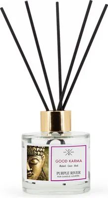 Imagen del producto de Difusor de aroma, difusor de fragancias, difusor de aceites esenciales | Good Karma | 100 ml, vidrio, sin llama ni electricidad, ideal para salones