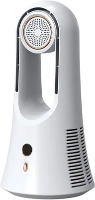 Imagen del producto de Ventilador de mesa silencioso con 6 velocidades y batería de 1800 mAh, para una circulación de aire discreta en oficinas, dormitorios y hogares, color blanco