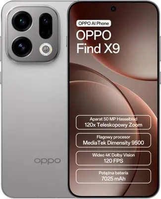 Produktbild von Oppo Find X9 5G 12 GB/512 GB Grau (Titanium Grey) Dual-SIM
