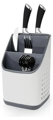 Image de Conteneur Égouttoir Panier Organiseur de cuisine pour couverts, couteaux et ustensiles