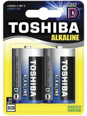 Obrázek produktu pro Toshiba LR20GCP BP-2, Baterie na jedno použití, D, Alkalický, 1,5 V, 2 kusů, Nejvyšší