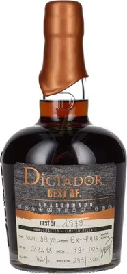 Produktbild von Dictador BEST OF 1979 APASIONADO Colombian Rum Limited Release 42 % 0,70 lt.