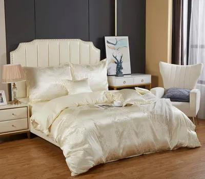Immagine prodotto di Spod Igły i Nitki Biancheria da letto ricamata in raso 160x200 crema AT005