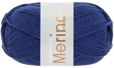 Produktbild von Lana Grossa MEILENWEIT 100 g MERINO EXTRAFINE weiche 4-fach Merino-Sockenwolle 420 m Farbe 2461 - Tintenblau