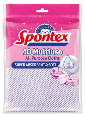 Zdjęcie produktu dla Spontex Multiuso Elastyczne ściereczki uniwersalne 10-pak 1 szt