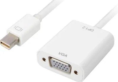 Produktbild von mini-DisplayPort 1.2 auf VGA-Adapter (weiß, 15 cm)