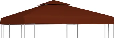 Obrázok produktu pre The Living Store Pavilónová strešná plachta s komínovým prieduchom 310 g/m² 3x3 m terakota