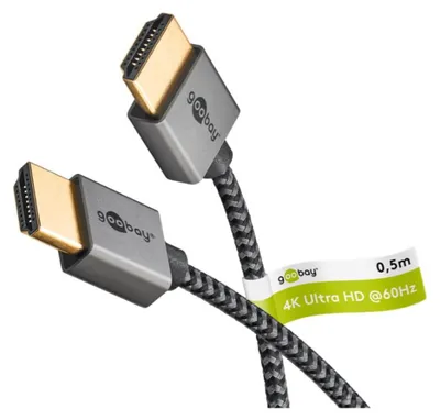 Immagine prodotto di Goobay 75753 Cavo HDMI 2 m HDMI Tipo A (Standard) Grigio