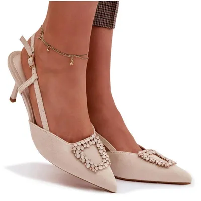 Produktbild von Damental Sandalen mit Absatz mit Verzierung Hellbeige Ismeria 41