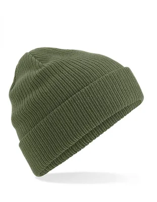 Produktbild von Beechfield B50 | Herren Organic Baumwolle Beanie - Farbe: Olive Green - Größe: One Size