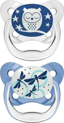 Produktbild von Silikonische Nachtzahnpastillen für 0-6 Monate blauw 2er Pack - orthodontisch, BPA-frei