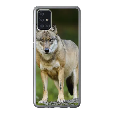 Produktbild von MuchoWow® Handyhülle Schutzhülle Hülle für Samsung Galaxy A52 5G Wolf - Asien - Pflanzen Silikon Softcase Handy Hülle - Umschlag