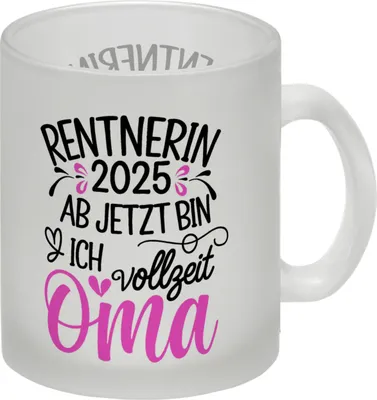 Produktbild von Rentnerin - Vollzeit Oma 2025 Glas Tasse