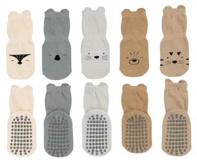 Zdjęcie produktu dla Chicco, zestaw 5 par skarpetek antypoślizgowych dla dzieci (unisex), wielokolorowe, dla dzieci w wieku 18 miesięcy