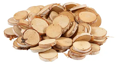 Image de Disques en bois avec trou, 500 grammes