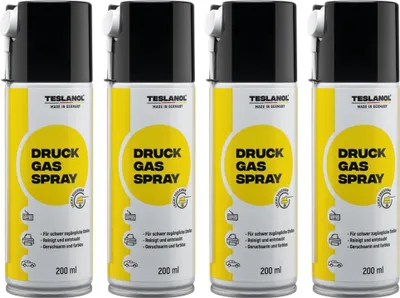 Produktbild von TESLANOL Druckluftspray 26002, 200 ml, 4 Stück