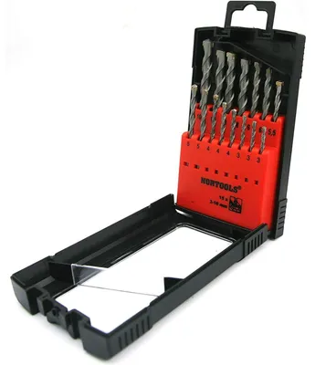 Produktbild von Steinbohrer Set 15-teilig Mauerwerk 3-10 mm Hartmetallspitze für Beton, Backstein, Naturstein