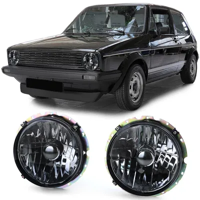 Produktbild von Scheinwerfer links rechts schwarz Smoke für VW Golf I 1974/04-1975/12