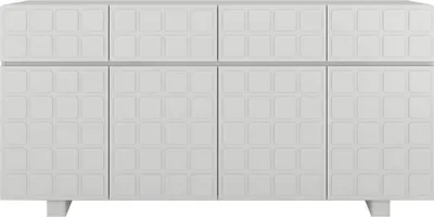 Produktbild von CUBO LONG Kommode 3D mit dekorierter Front / 4 Schubladen / 4 Türen / 169 cm / Grau