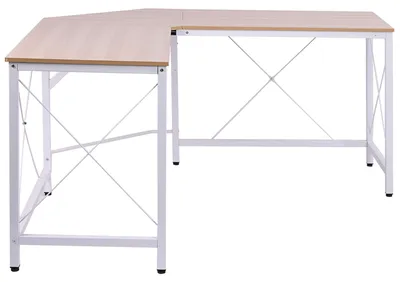 Obrázok produktu pre Rohový písací stôl - 150x150x76 cm - MDF, prírodná farba - Nábytok do domácej kancelárie - Písací stôl, pracovné miesto