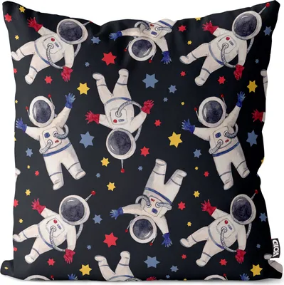 Produktbild von VOID Astronaut Sterne Bunt Kissenbezug Kissenhülle sofa couch wohnzimmer dekoration wasserfest Outdoor Garten Kissen bezug deko