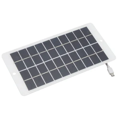 Obrázek produktu pro 10W 5V solární panel s výstupem typu C, přenosný solární nabíjecí panel pro nabíjení mobilních telefonů a pro bezpečnostní monitorování