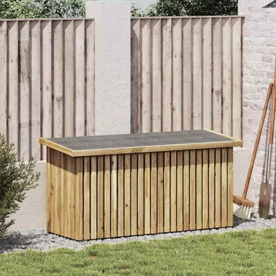 Produktbild von PUEAZU Gartenlagerbox Imprägniertes Kiefernholz 119 x 44 x 58,5 cm - Gartenboxen &21990