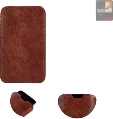 Produktbild von K-S-Trade Schutzhülle Handyhülle kompatibel mit Asus ROG phone 8 Pro Edition Handytasche Kunstleder Sleeve in braun