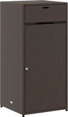 Produktbild von vidaXL Gartenschrank Braun 55x55x111 cm Poly Rattan