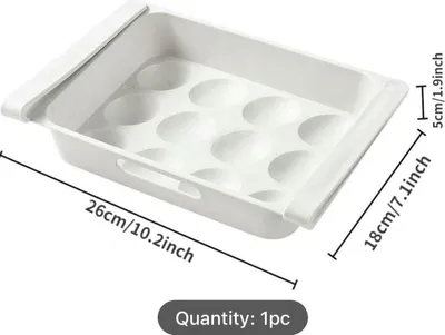 Obrázok produktu pre Držiak na vajcia - Stojan na vajcia - Organizér na vajcia - Úložný box na vajcia - Organizér na vajcia - 12 vajec - Úspora miesta - Chladnička - Rozšíriteľný