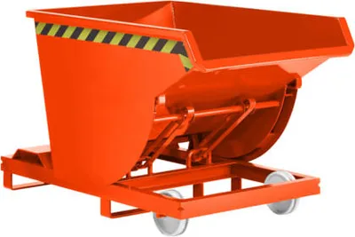 Produktbild von Selbstkipper - fahrbar - 300 l Volumen - Traglast 750 kg - 810 x 830 x 1.350 mm (HxBxT) - reinorange