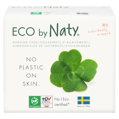 Produktbild von Natys Eco Einweg-Saugpads, 30 Stück - Umweltfreundliche Absorptionspads