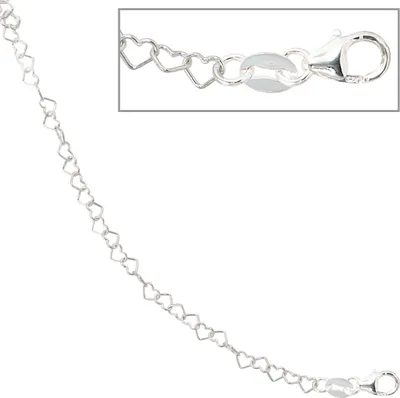 Produktbild von JOBO Armband Herzchen Herz 925 Sterling Silber 14,5 cm Karabiner