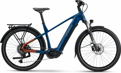 Image de Haibike TREKKING 4 blue/orange/silver brillant 27,5" 720 Wh Diamant Vélo de randonnée électrique en bleu