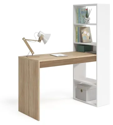 Image de CALICOSY - Bureau réversible avec étagère de rangement - L120 cm