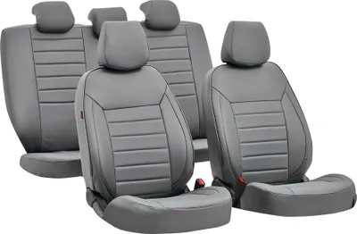Produktbild von Universelle graue Skeentex-Koordinierte Sitzbezug-Set mit 5 Kopfstützenbezügen